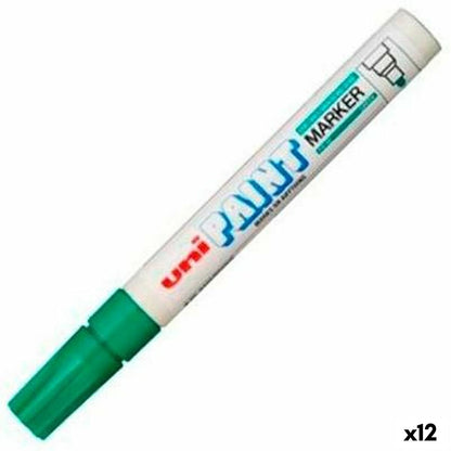 Rotulador permanente Uni-Ball PX-20 Verde (12 Unidades)  Comprati.