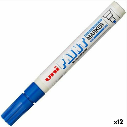 Rotulador permanente Uni-Ball PX-20 Azul (12 Unidades)  Comprati.