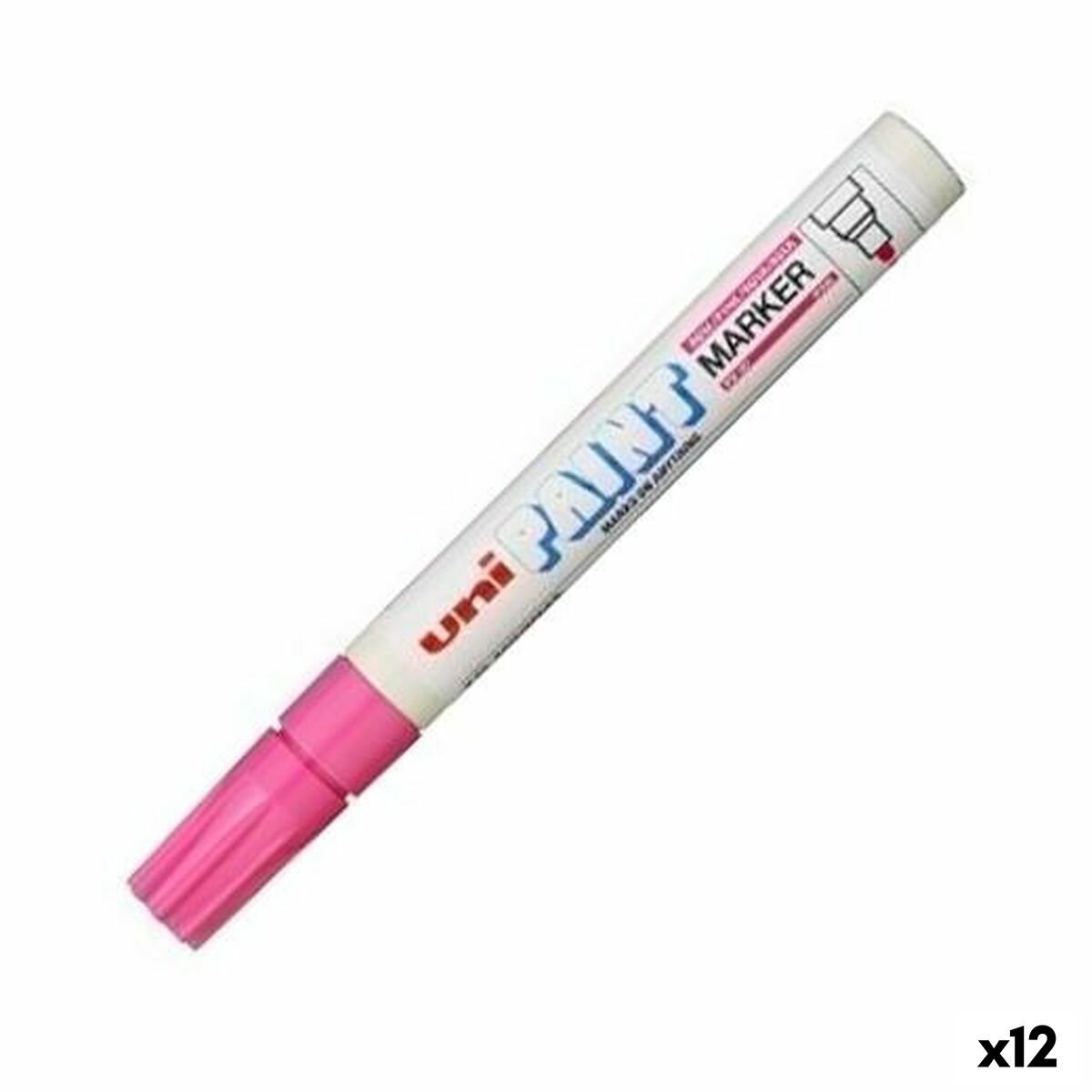 Rotulador permanente Uni-Ball PX-20 Rosa (12 Unidades)  Comprati.