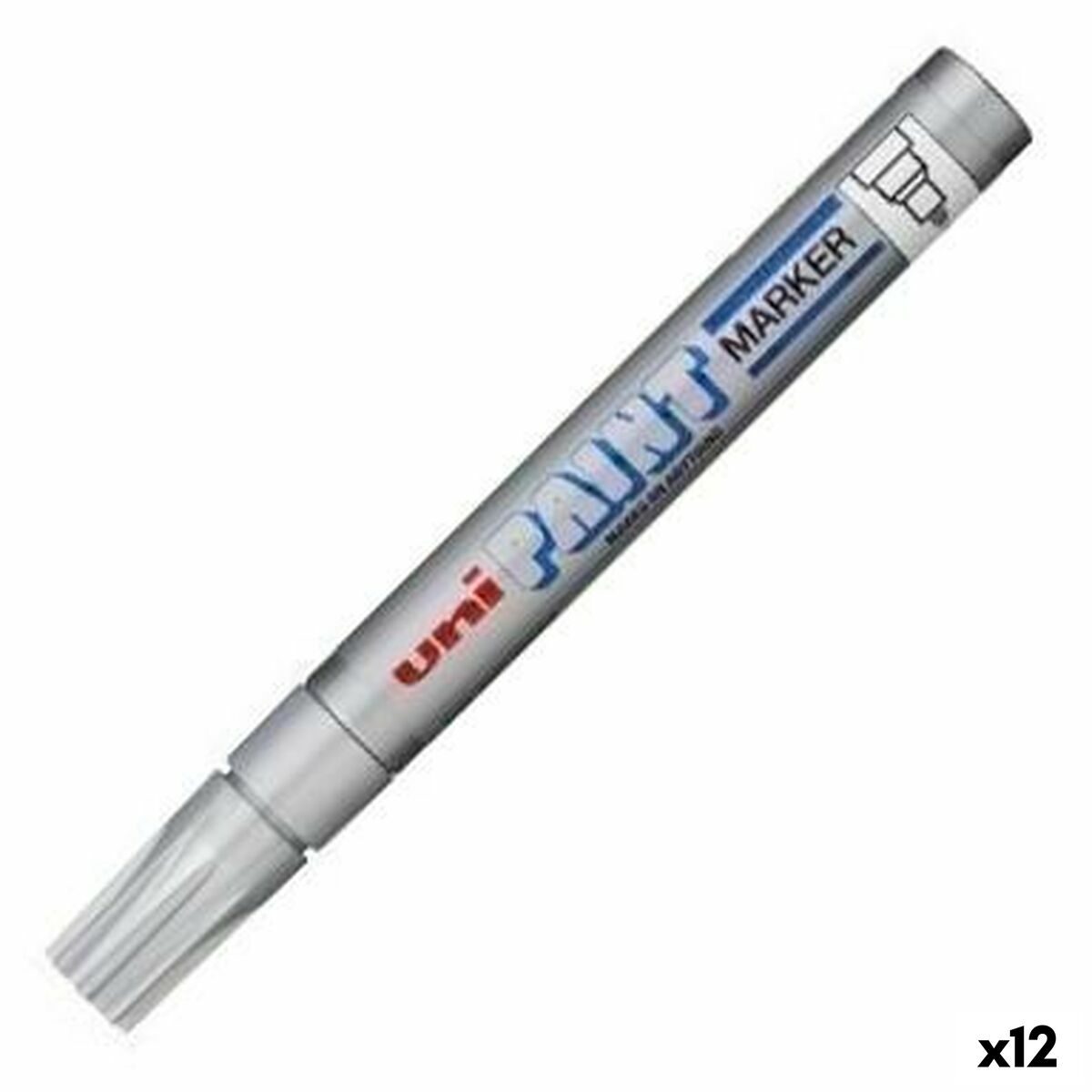 Rotulador permanente Uni-Ball PX-20 Plateado 2,8 mm (12 Unidades)  Comprati.