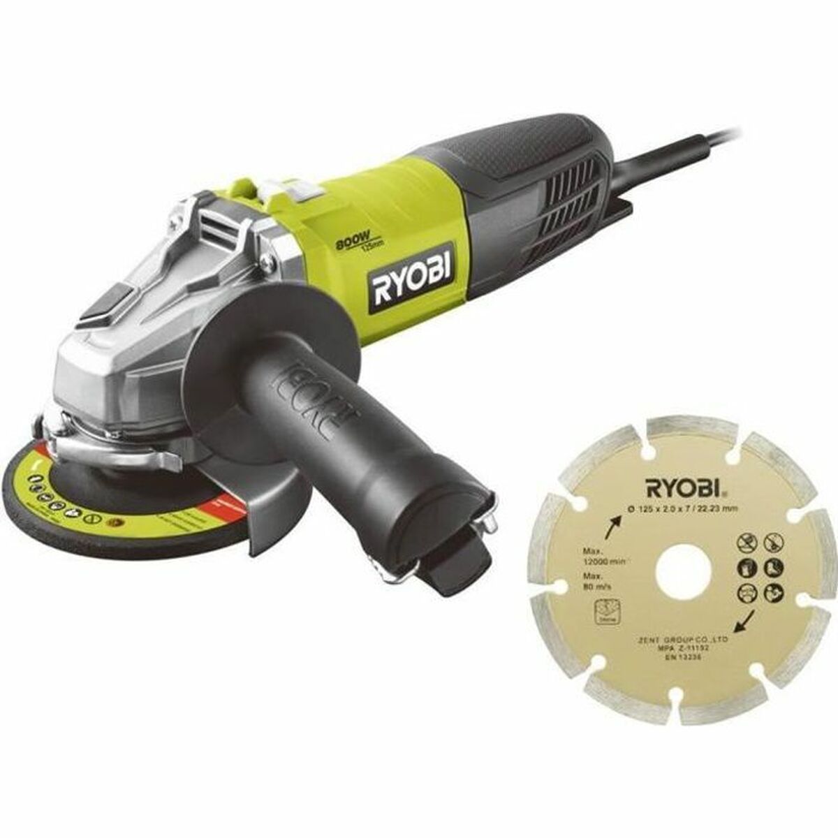 Amoladora angular Ryobi 800 W Ø 125 mm 230 V  Comprati.