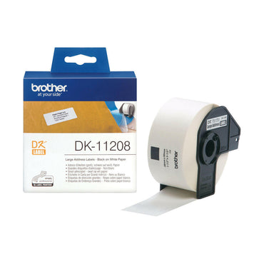 Etiquetas para Impresora Brother DK-11208 Blanco/Negro 38 X 90 mm (3 Unidades)  Comprati.