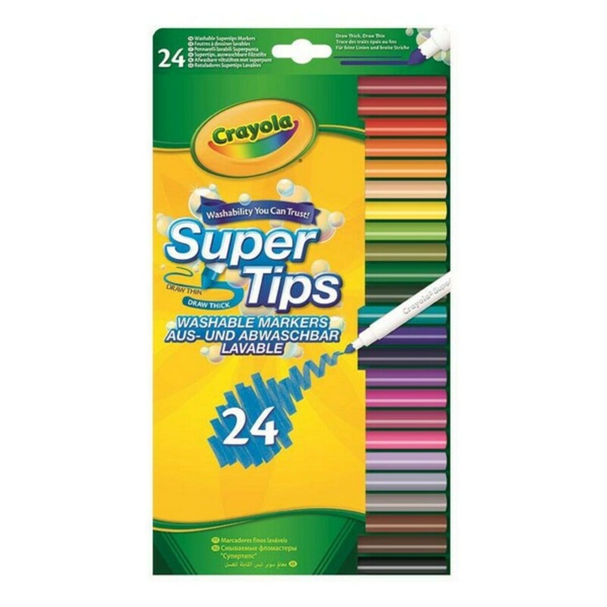 Rotuladores Crayola B01BF6F20K Lavable (24 uds)  Comprati.