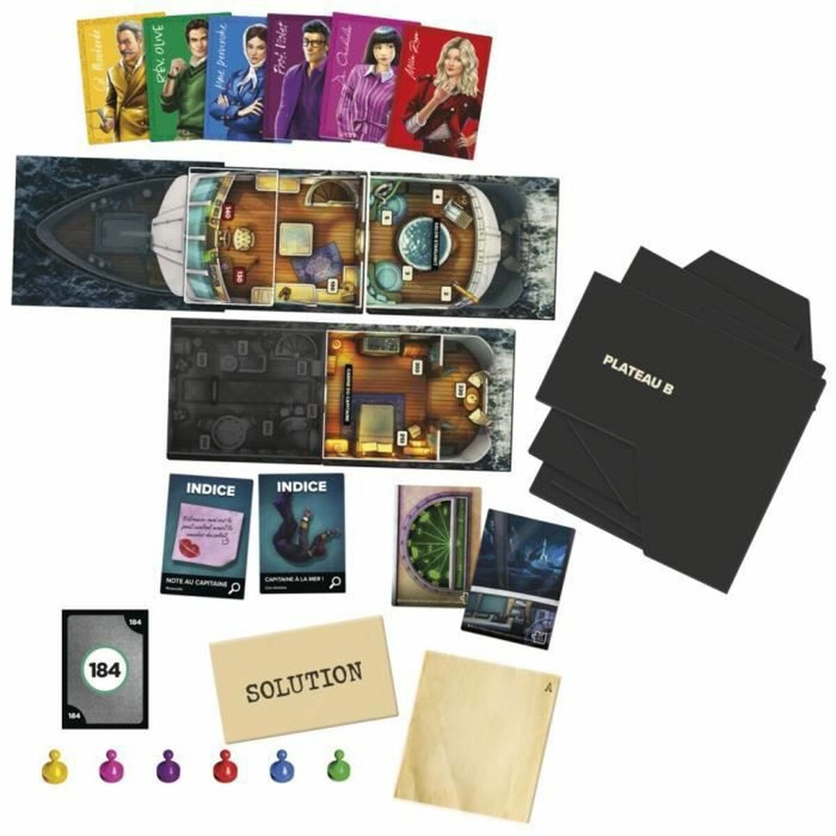 Juego de habilidad Hasbro Cluedo	Péril en Haute Mer Francés (FR)  Comprati.