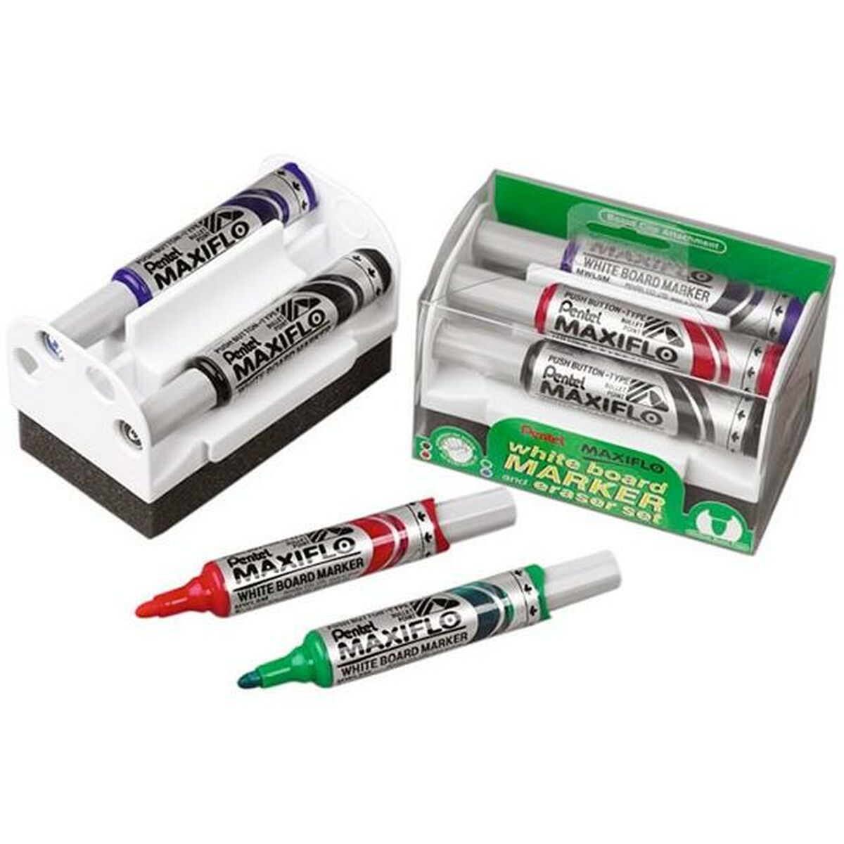 Set de Rotuladores Pentel Maxiflo Borrador de pizarra  Comprati.