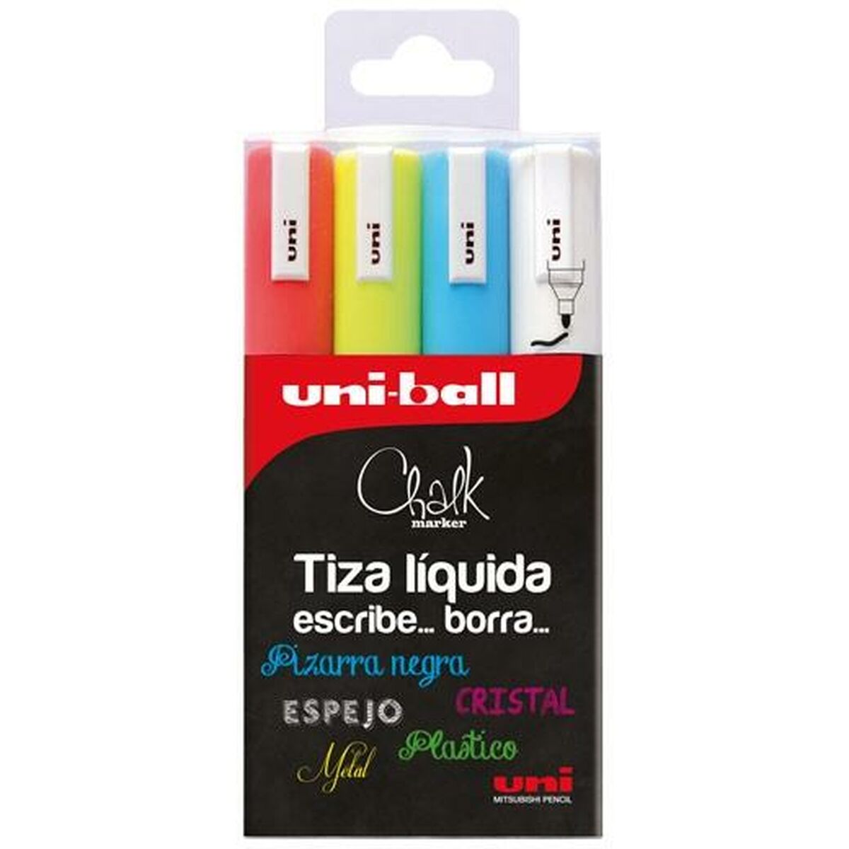 Set de Rotuladores Uni-Ball PWE-5M Pizarra blanca (4 Piezas)  Comprati.