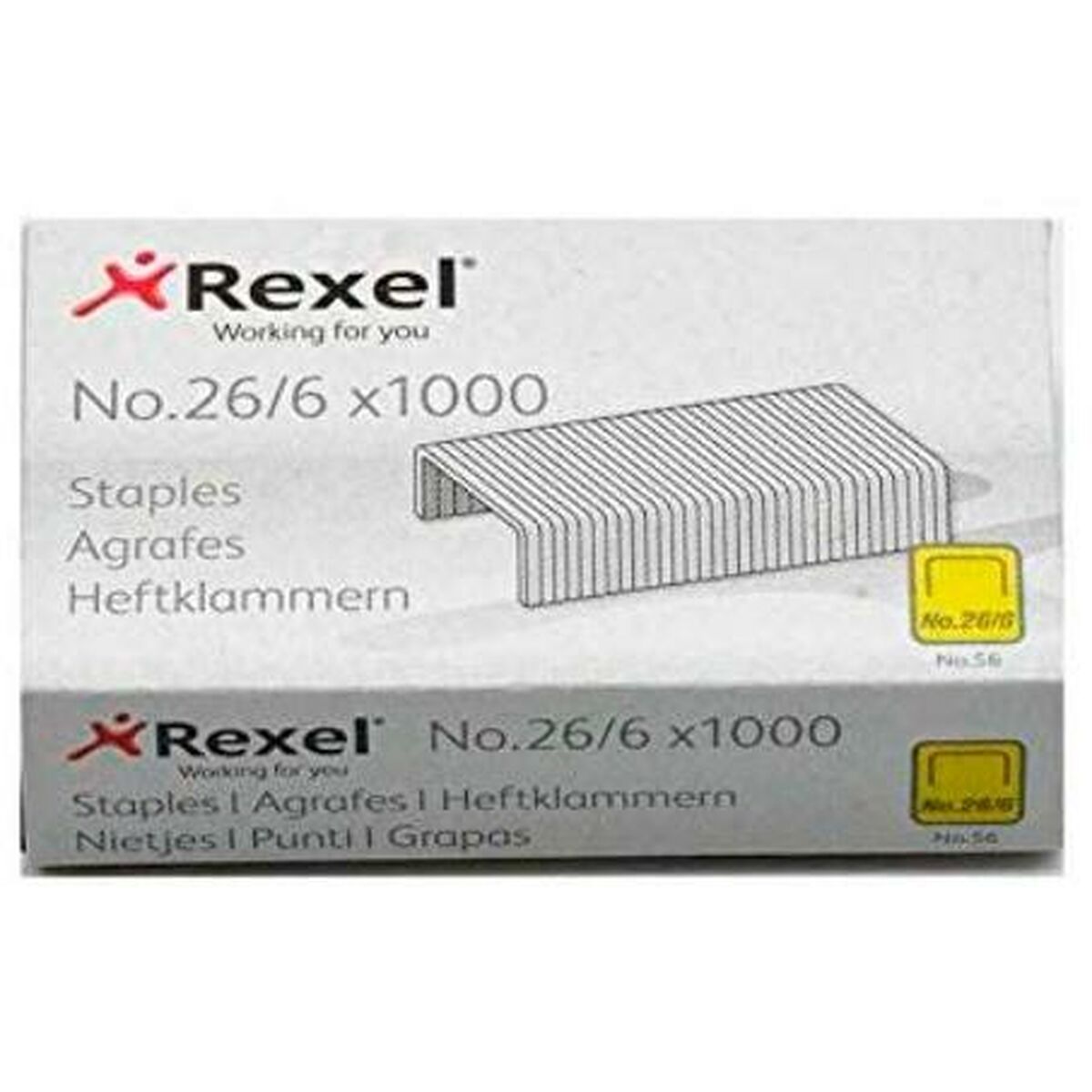 Grapas Rexel 1000 Piezas 26/6 (20 Unidades)  Comprati.