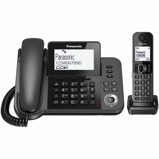 Teléfono Fijo Panasonic KX-TGF310 Blanco Negro Gris  Comprati.