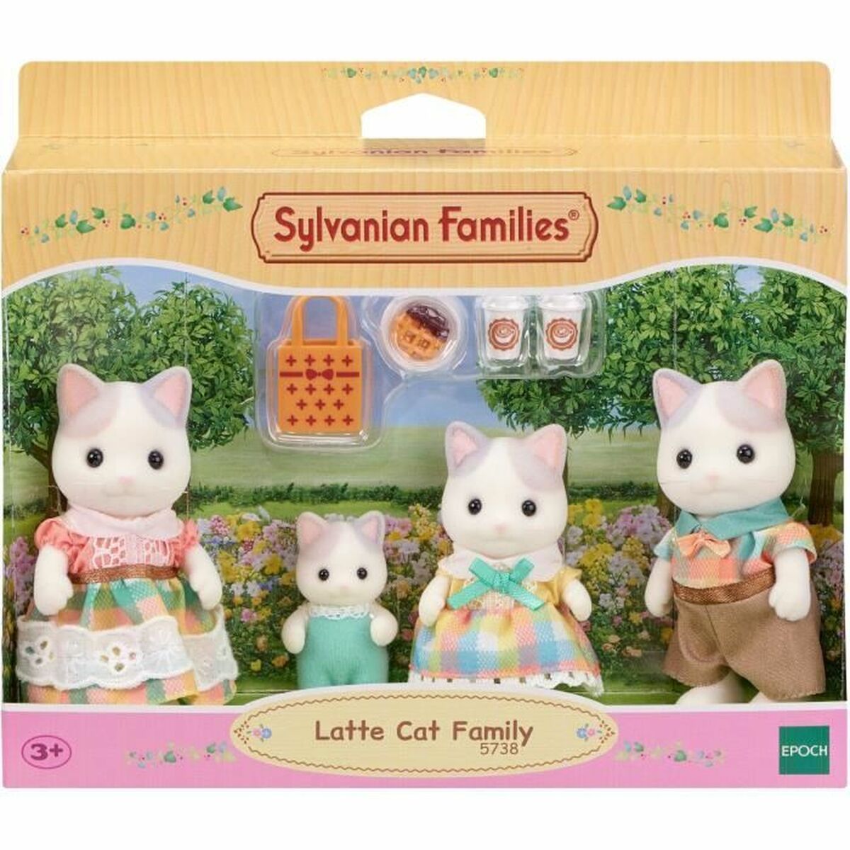 Accesorios para casa de Muñecas Sylvanian Families 5738 Latte Cat Family  Comprati.