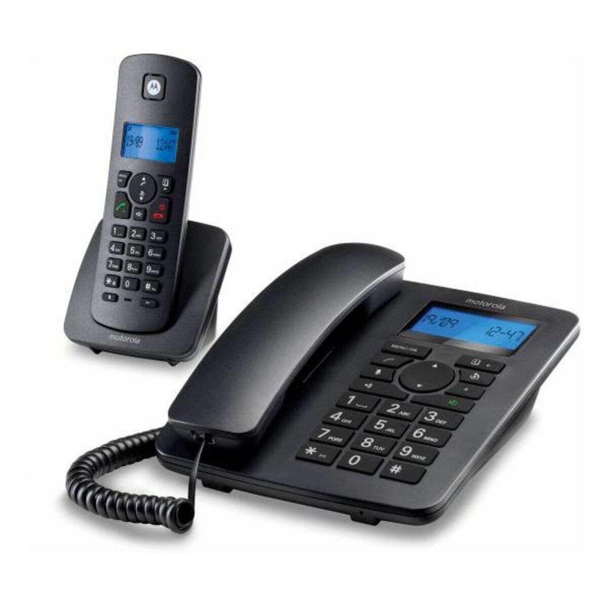 Teléfono Fijo Motorola C4201 Combo DECT (2 pcs) Negro  Comprati.