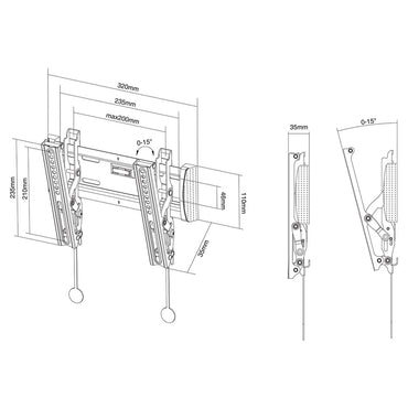 Soporte TV Neomounts NM-W125BLACK 10" 40" 20 kg  Comprati.