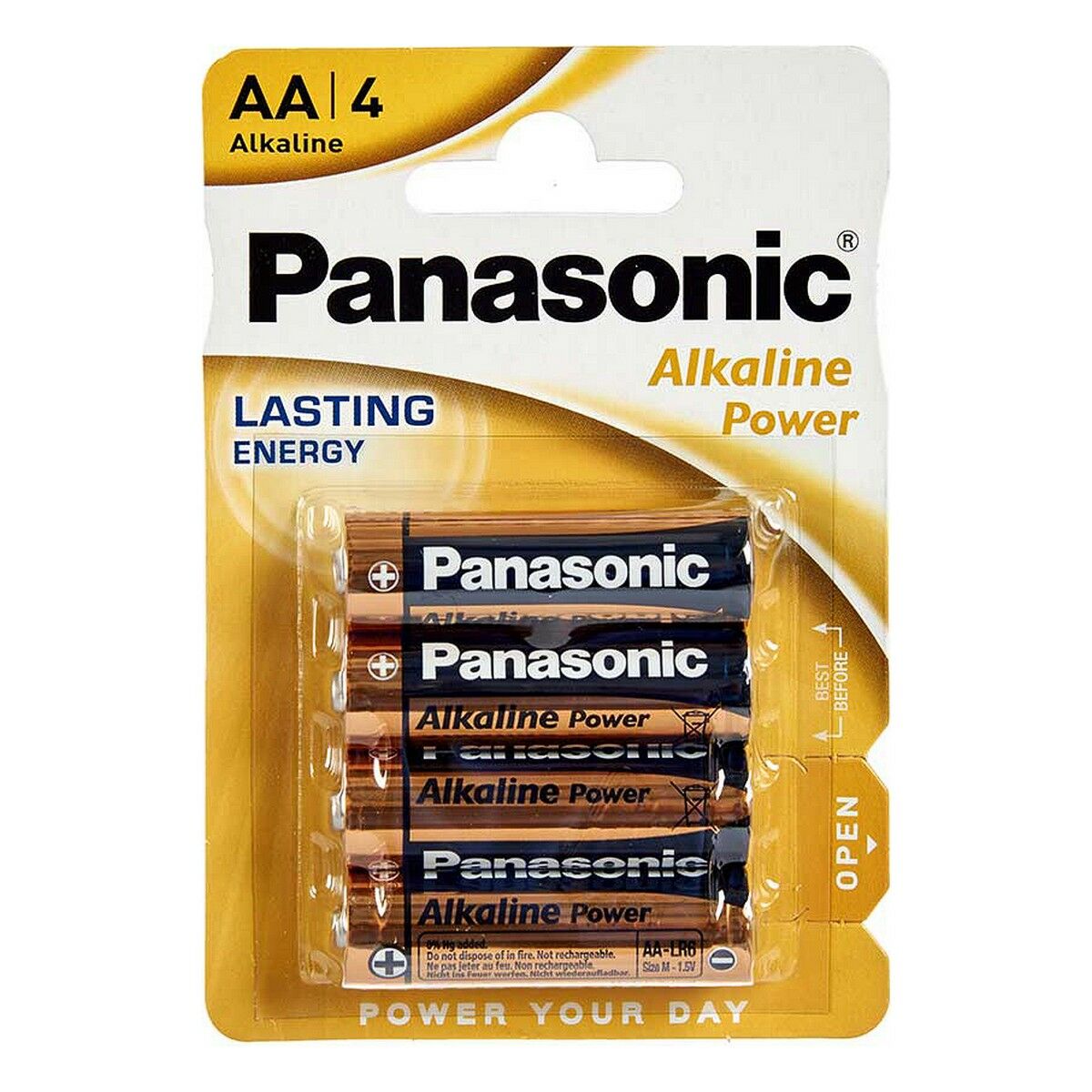 Pilas Alcalinas Panasonic 1x4 LR6APB LR6 AA (12 Unidades)  Comprati.