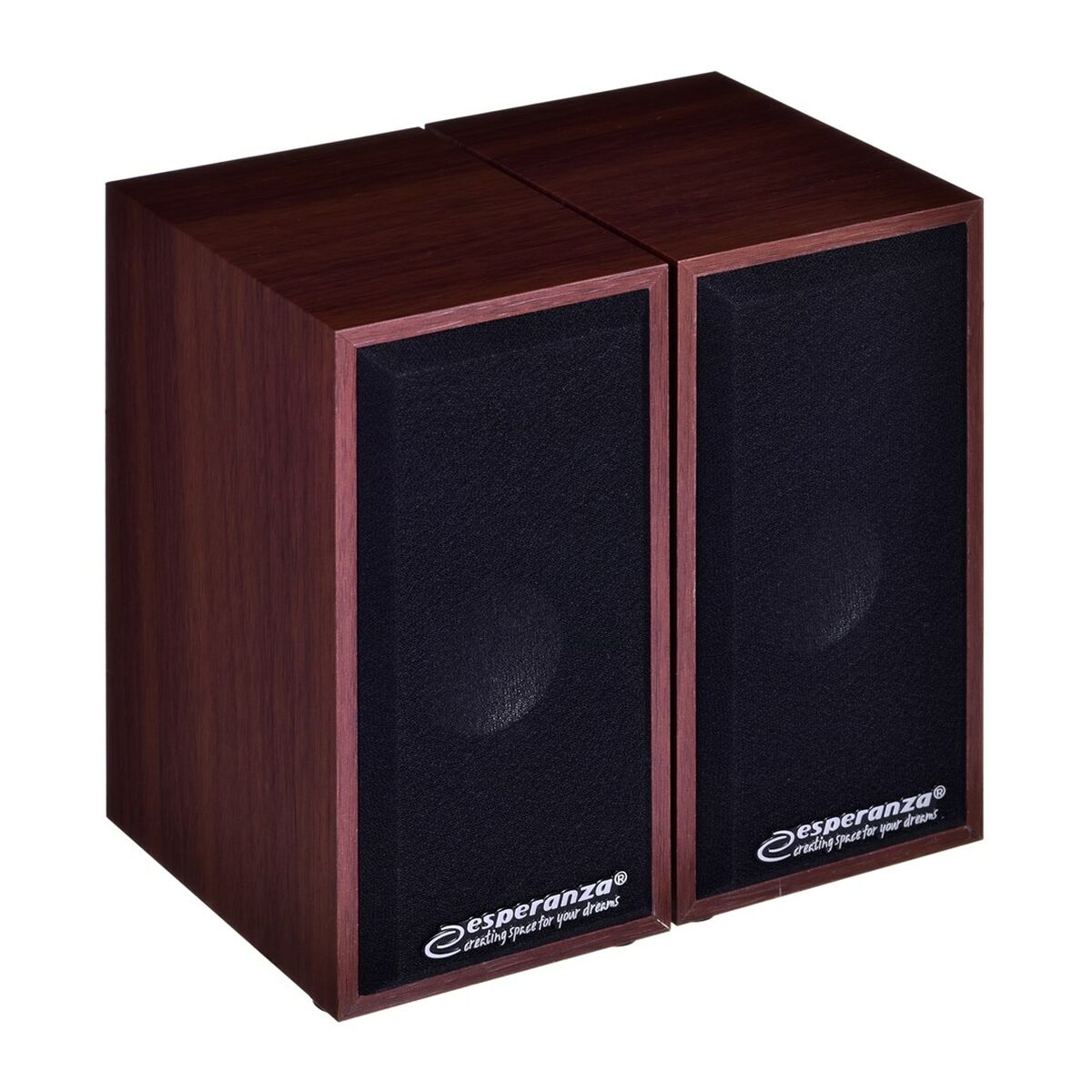 Altavoces PC Esperanza 2.0 FOLK Madera  Comprati.