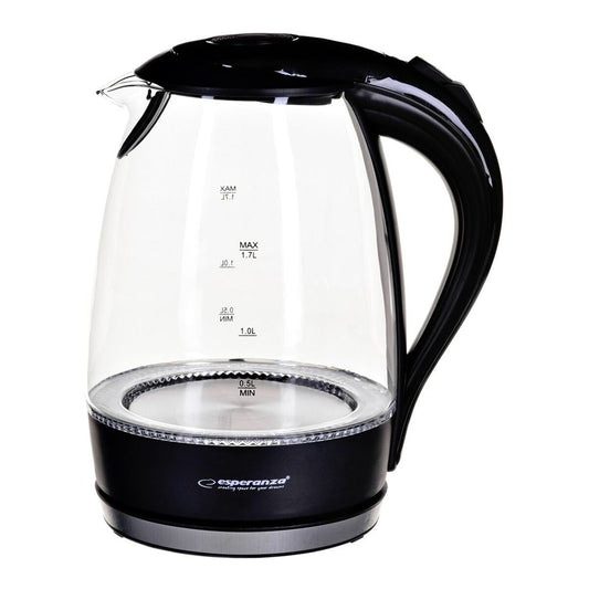 Hervidor Esperanza Negro Vidrio Plástico 2200 W 1,7 L  Comprati.