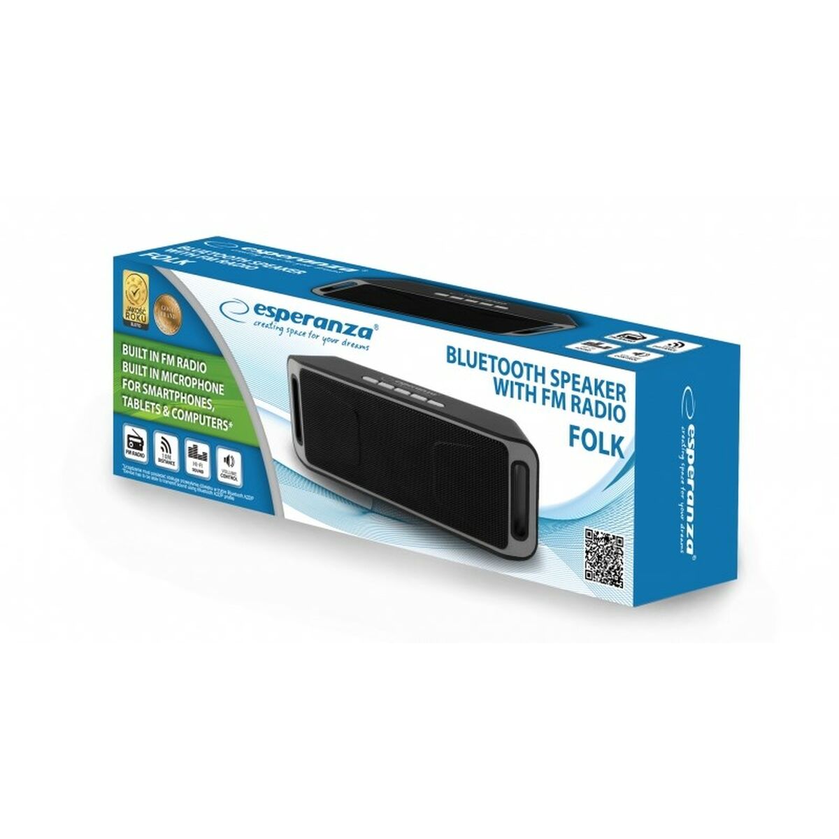 Altavoz Bluetooth Portátil Esperanza EP126KE Negro Gris 6 W  Comprati.