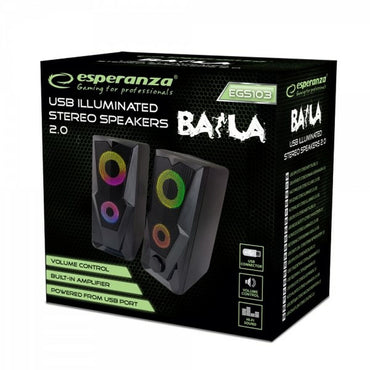 Altavoces PC Esperanza BAILA Negro Multicolor  Comprati.