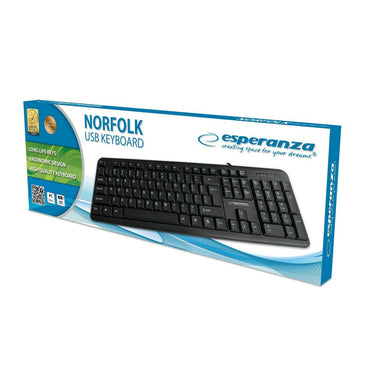 Teclado Esperanza EK139 Negro Monocromo Polaco QWERTY  Comprati.