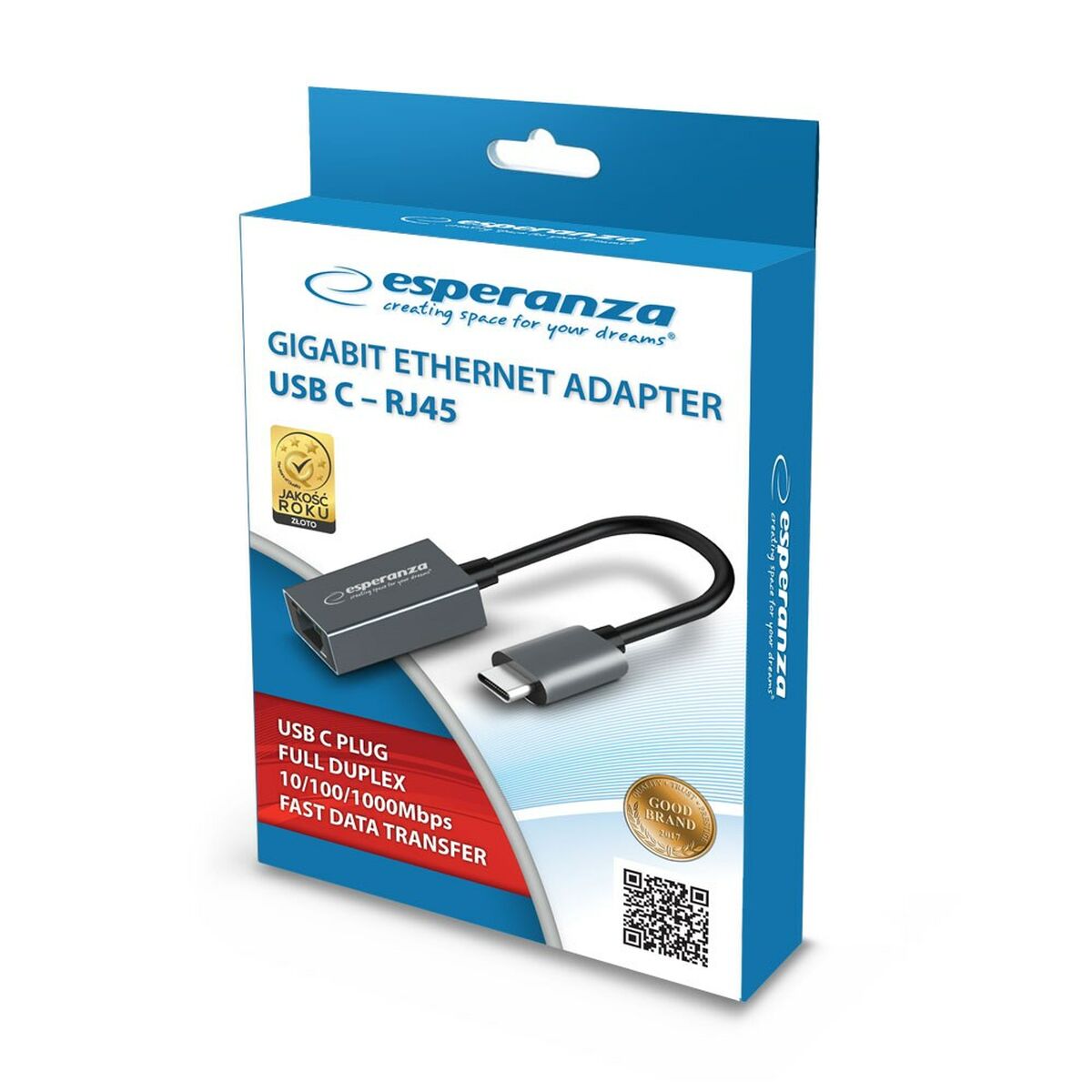 Adaptador USB-C a Ethernet Esperanza ENA102  Comprati.