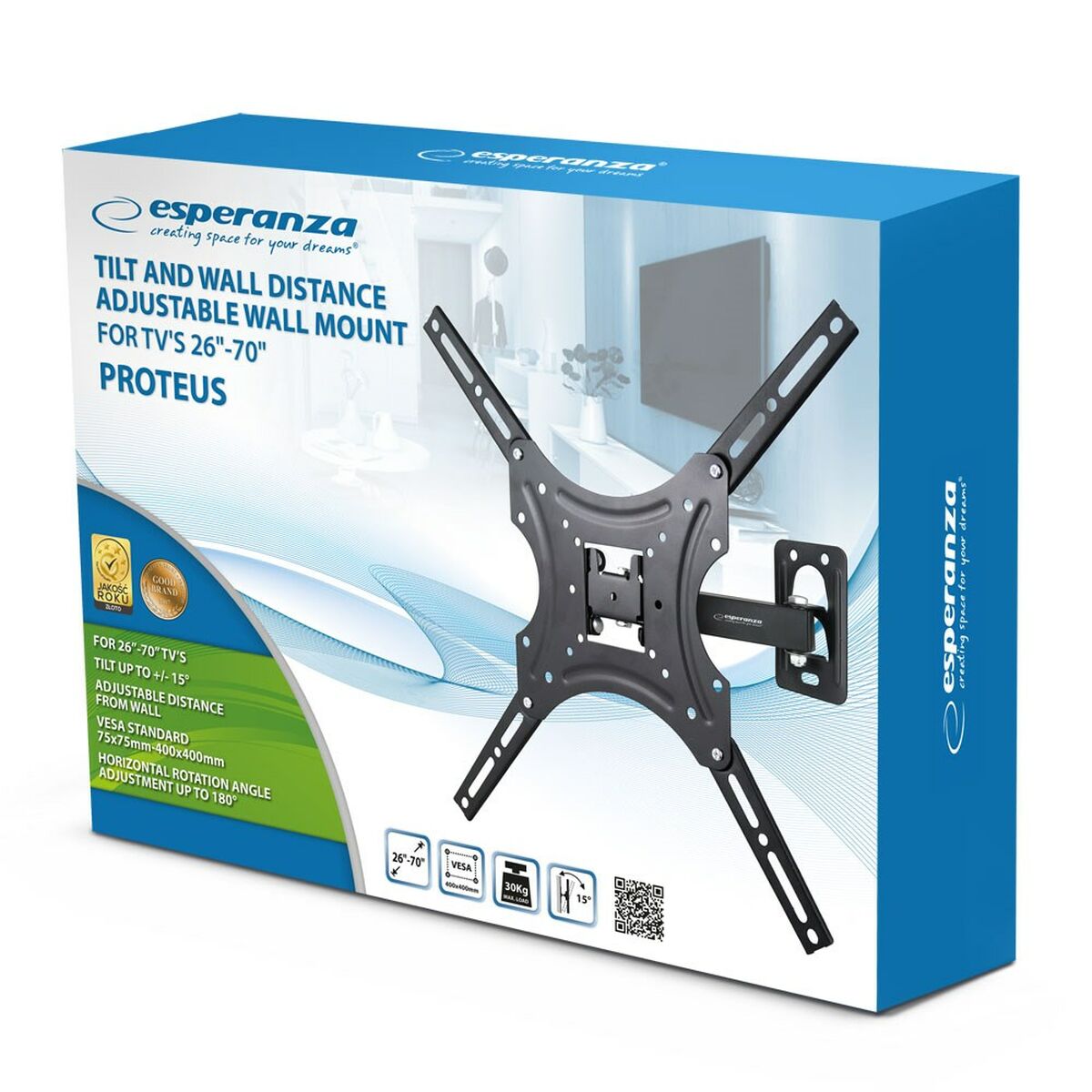 Soporte TV Esperanza ERW015 70" 26" 30 Kg  Comprati.