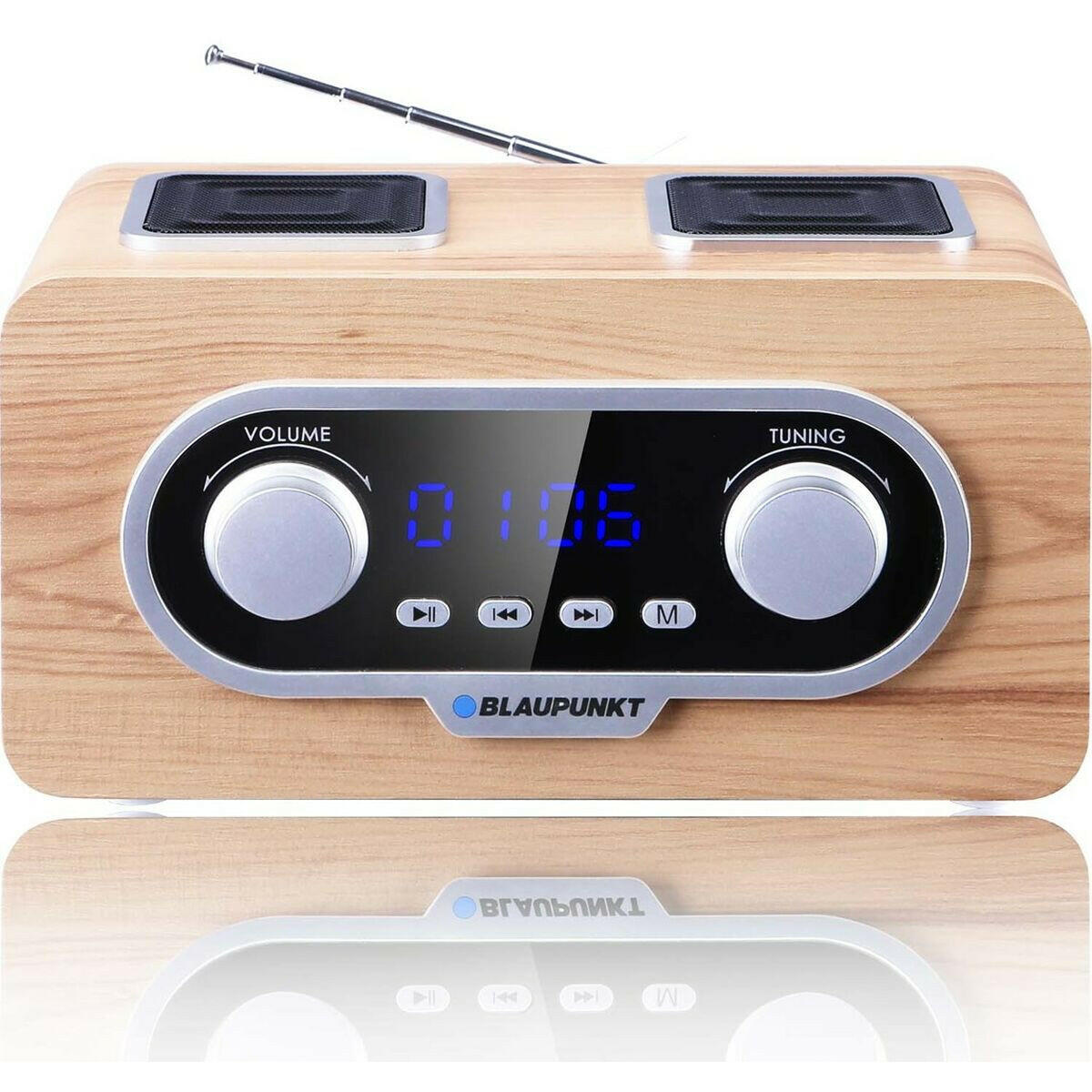 Radio Blaupunkt PP5.2CR Blanco Marrón Madera  Comprati.