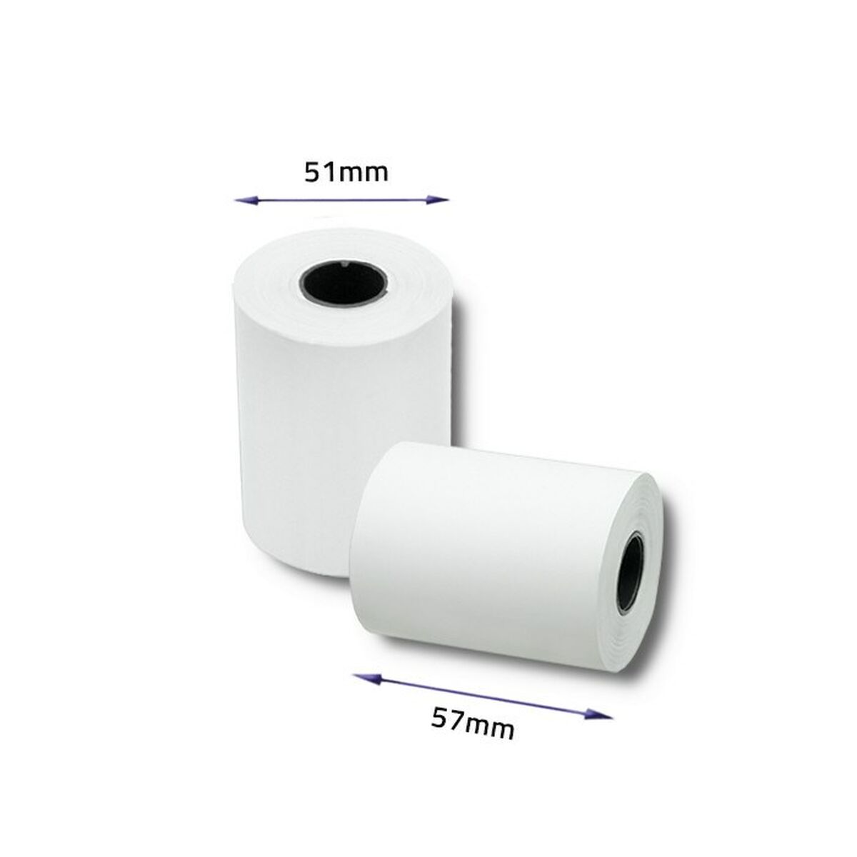 Rollo Papel Térmico Qoltec 51895 10 Unidades Blanco 57 mm 30 m  Comprati.