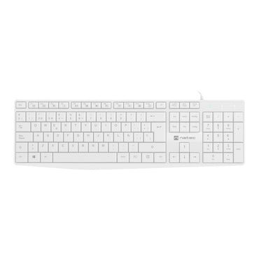 Teclado Natec NAUTILUS SLIM Blanco Qwerty Español  Comprati.