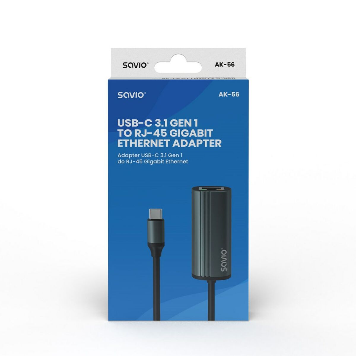 Adaptador USB-C a Ethernet Savio AK-56  Comprati.