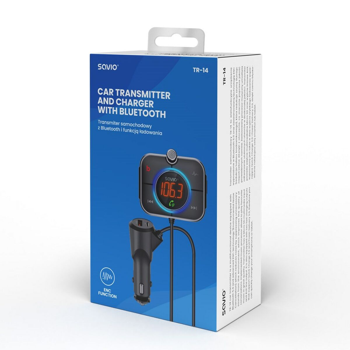 Reproductor MP3 y Transmisor FM para Coche Savio TR-14  Comprati.