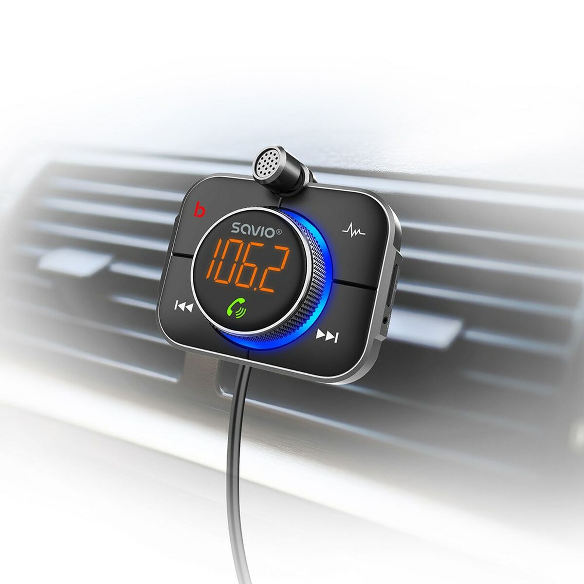 Reproductor MP3 y Transmisor FM para Coche Savio TR-14  Comprati.