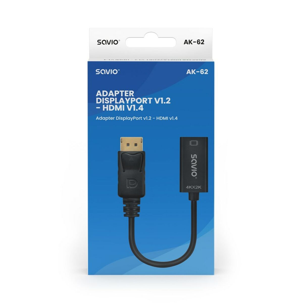 Adaptador DisplayPort a HDMI Savio AK-62 20 cm  Comprati.