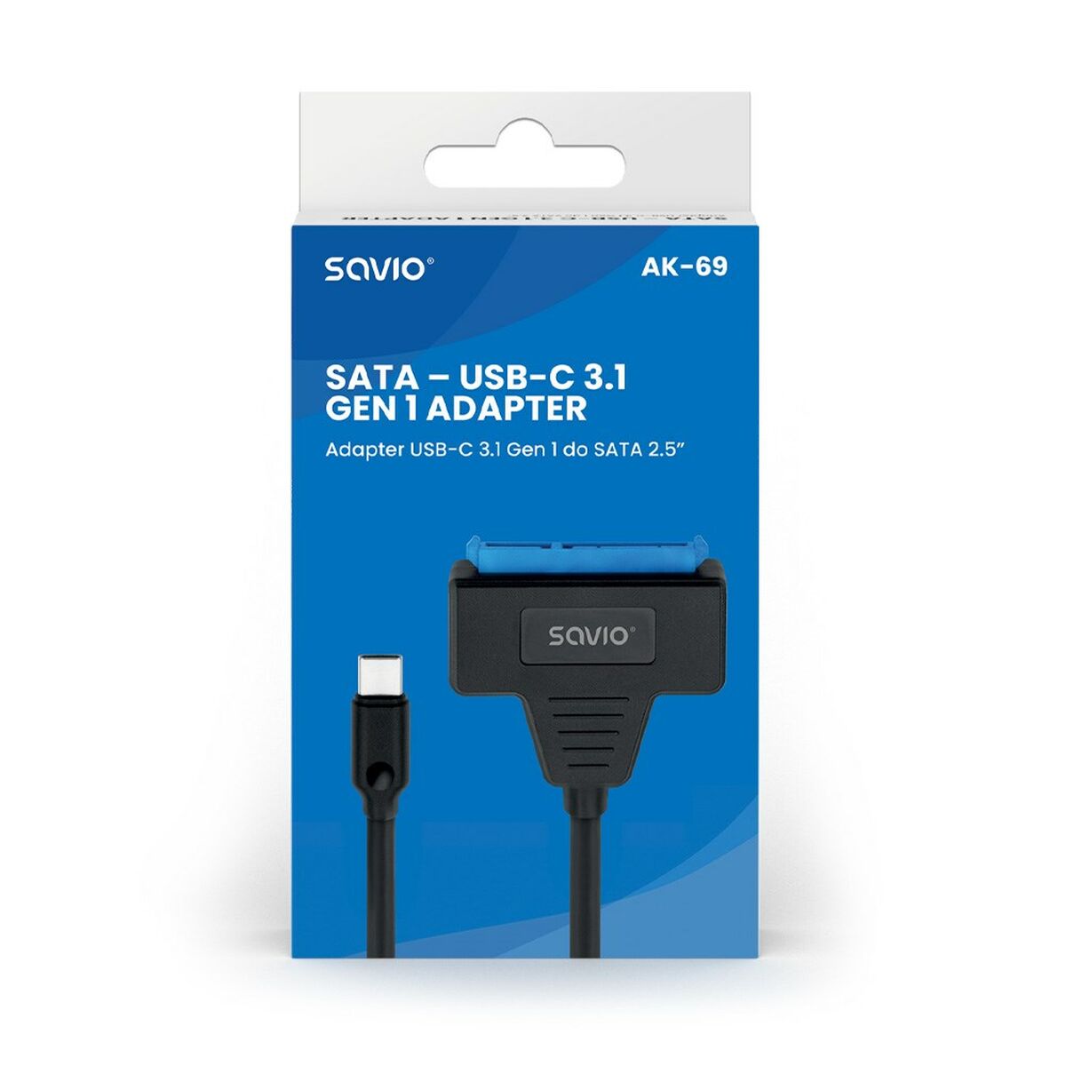 Adaptador USB a SATA para Disco Duro Savio AK-69 25 cm  Comprati.