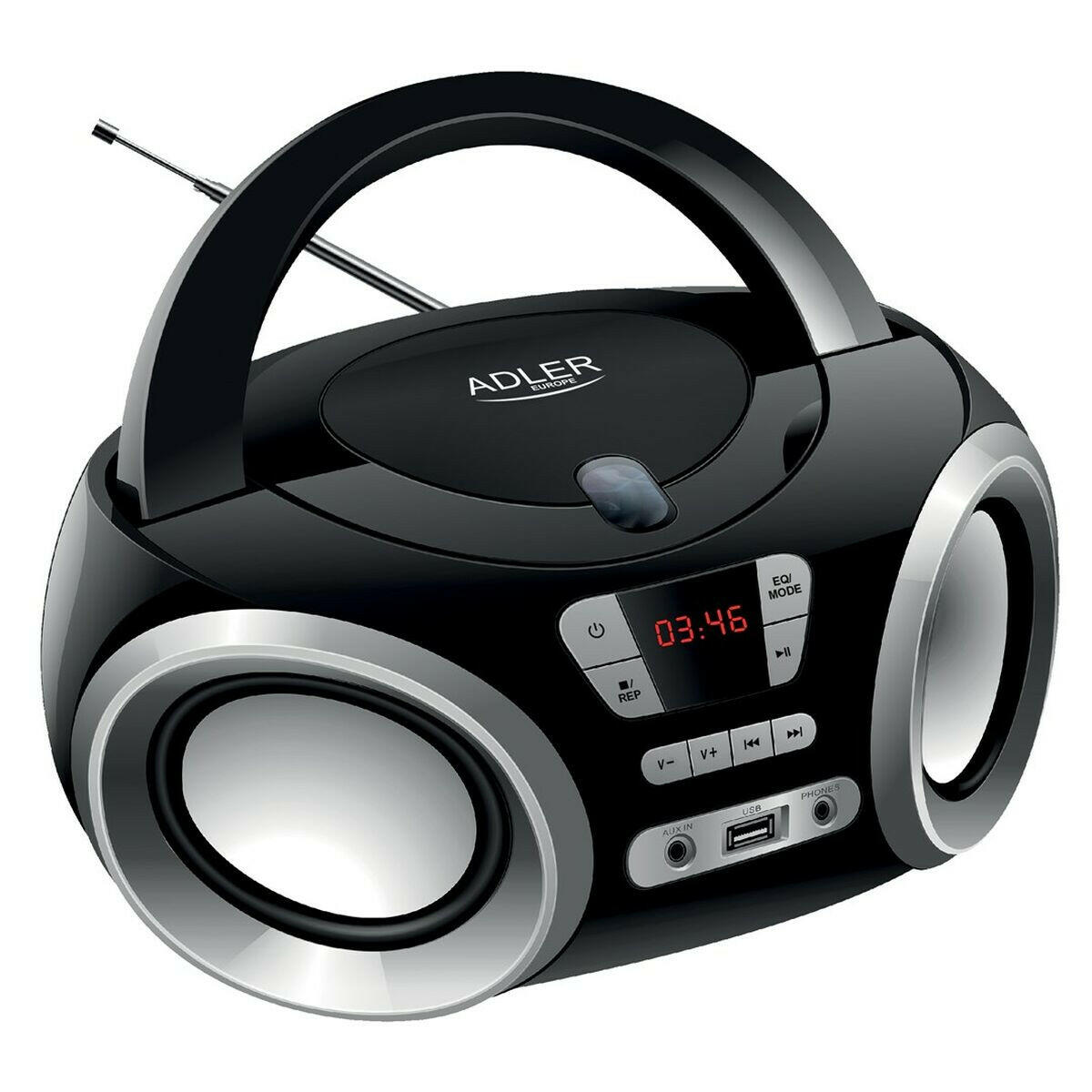 Radio Adler AD 1181 Negro Plateado  Comprati.