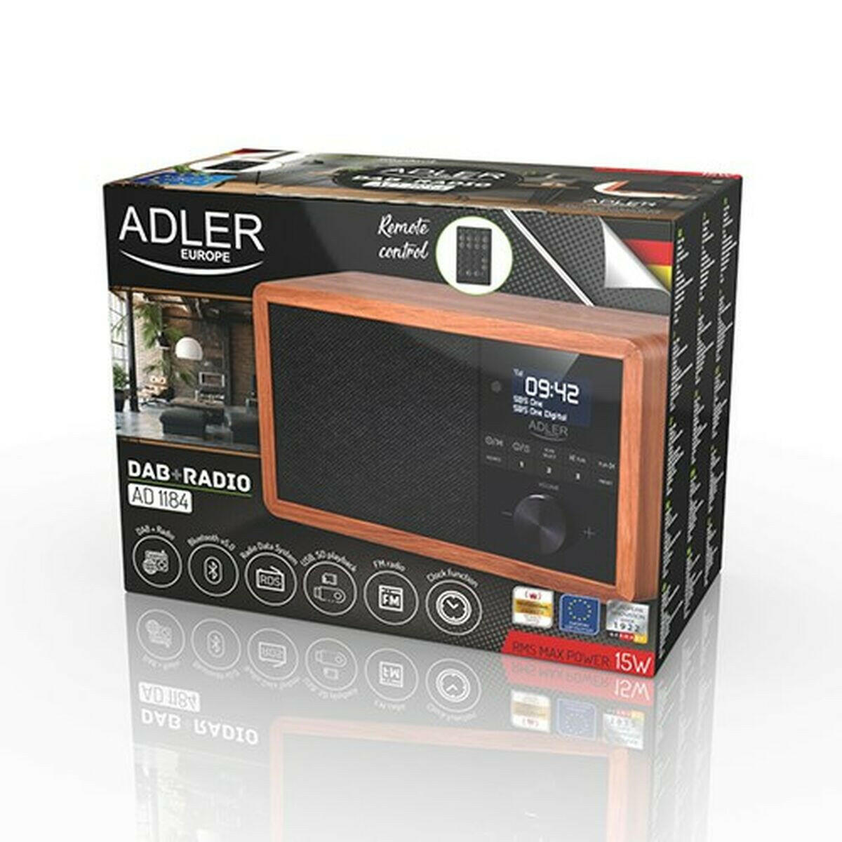 Radio Adler AD 1184 Negro Madera  Comprati.