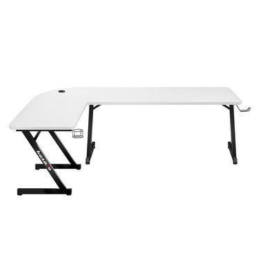 Mesa de Escritorio Gaming Huzaro HZ-Hero 7.0 Blanco Negro Fibra de carbono 154 x 72,5 x 117 cm  Comprati.