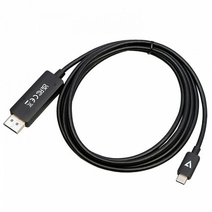 Adaptador USB C a DisplayPort V7 V7USBCDP14-2M        (2 m) 8K Ultra HD  Comprati.