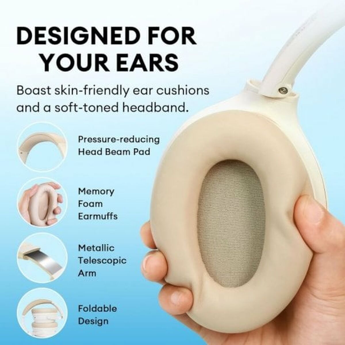 Auriculares Bluetooth con Micrófono Edifier WH700NB  Beige  Comprati.