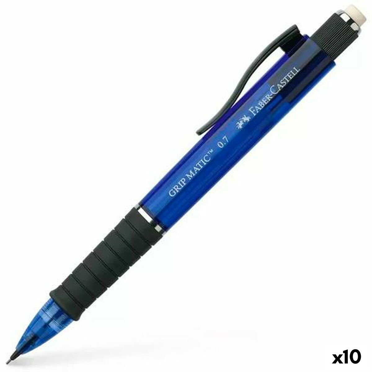 Portaminas Faber-Castell Grip  Matic Azul 0,7 mm (10 Unidades)  Comprati.