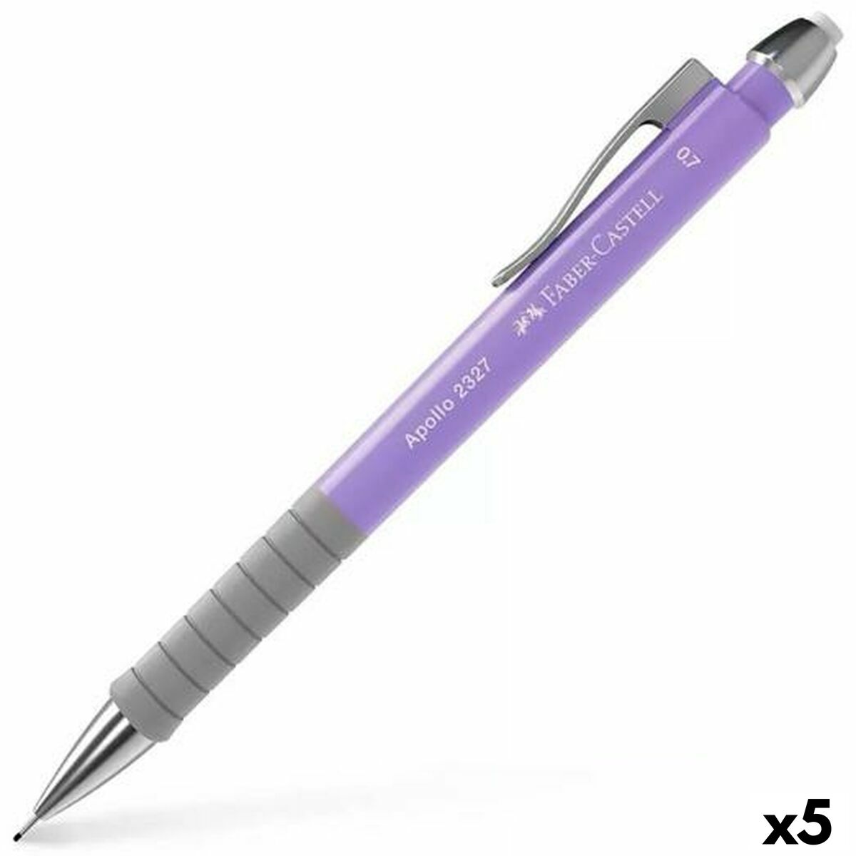 Portaminas Faber-Castell Apollo 2327 Lila 0,7 mm (5 Unidades)  Comprati.