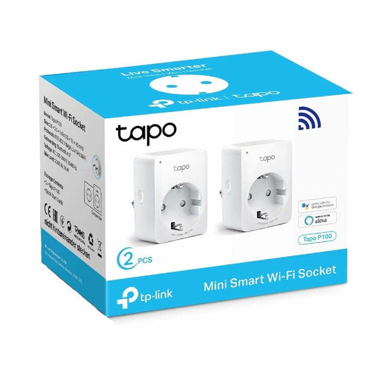 Enchufe Inteligente TP-Link MINI SMART Tapo P100 2900W WiFi Blanco (2 uds)  Comprati.