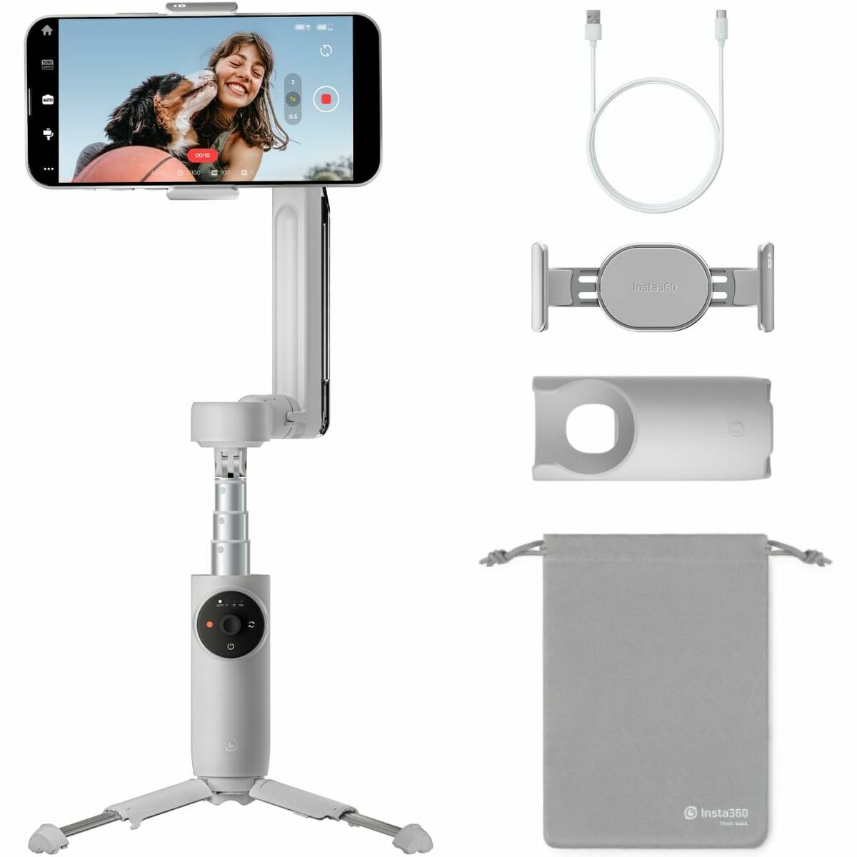 Estabilizador de Cámara para Smartphone Insta360 Flow Standalone  Comprati.