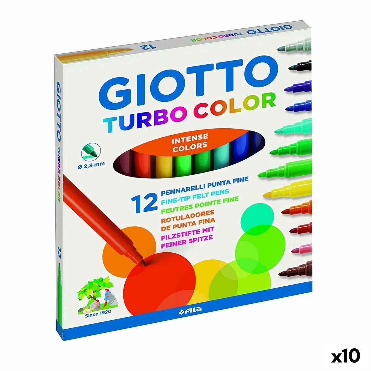 Set de Rotuladores Giotto Turbo Color Multicolor (10 Unidades)  Comprati.