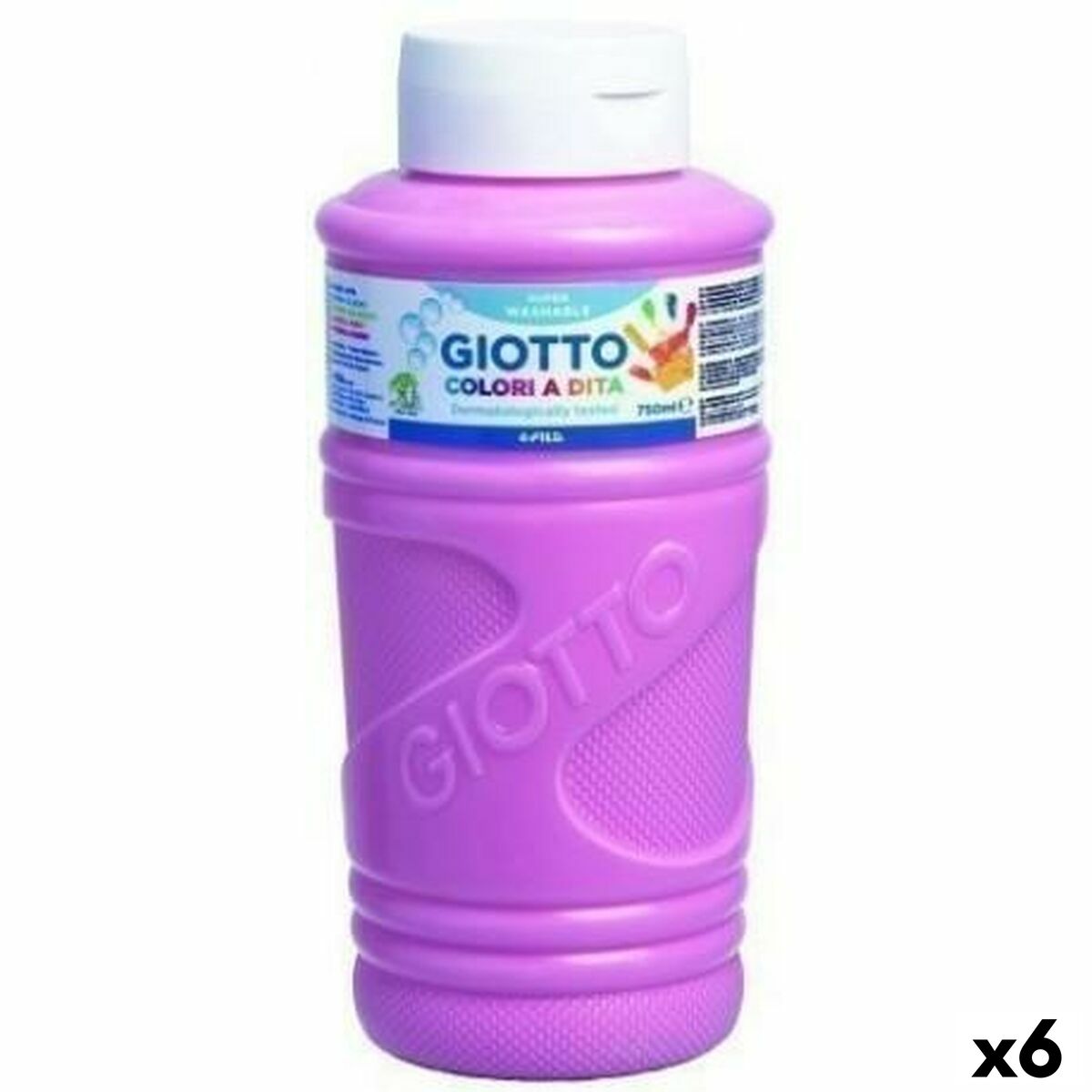 Pintura de Dedos Giotto Rosa 750 ml (6 Unidades)  Comprati.