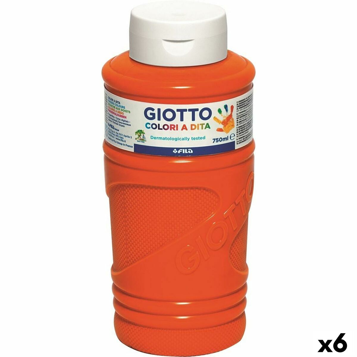 Pintura de Dedos Giotto Naranja 750 ml (6 Unidades)  Comprati.