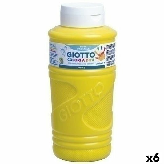 Pintura de Dedos Giotto Amarillo 750 ml (6 Unidades)  Comprati.