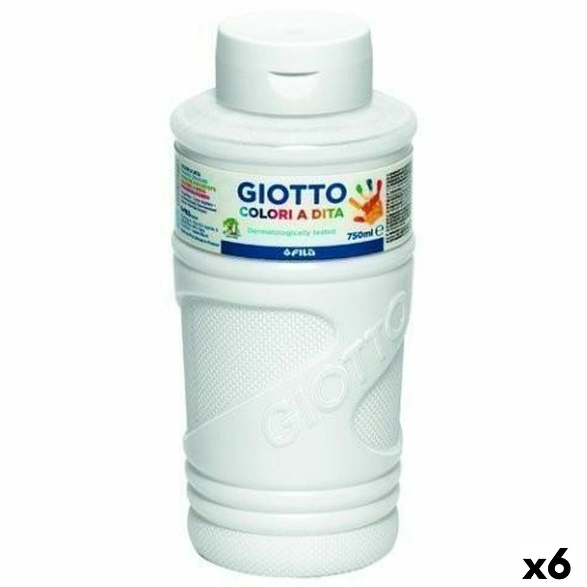 Pintura de Dedos Giotto Blanco 750 ml (6 Unidades)  Comprati.