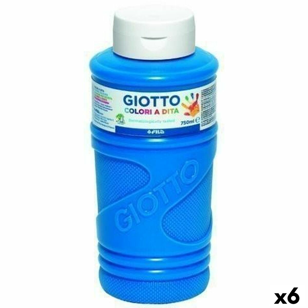 Pintura de Dedos Giotto Azul 750 ml (6 Unidades)  Comprati.