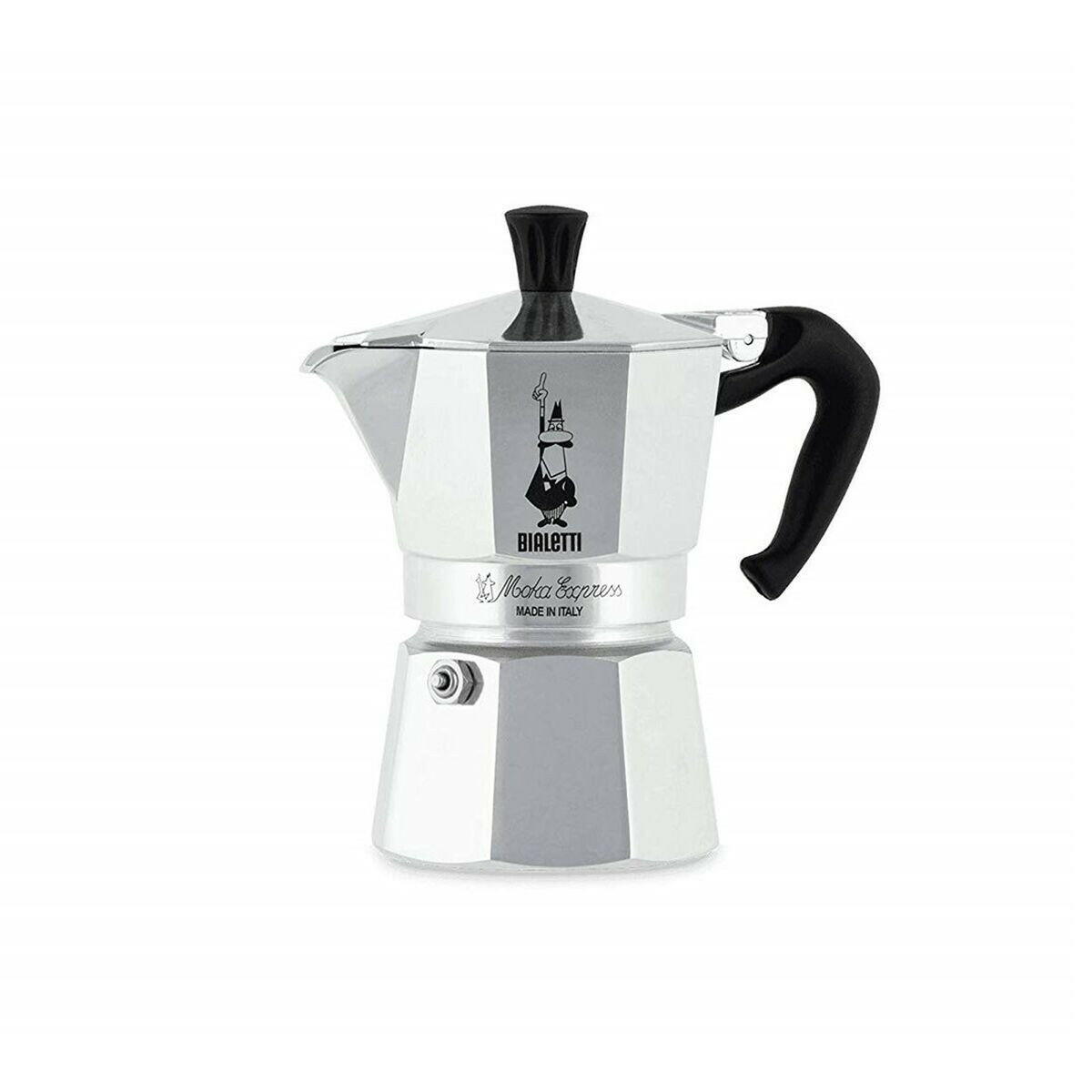 Cafetera Italiana Bialetti Moka Express Plateado Aluminio Metal 60 ml 1 Taza  Comprati.