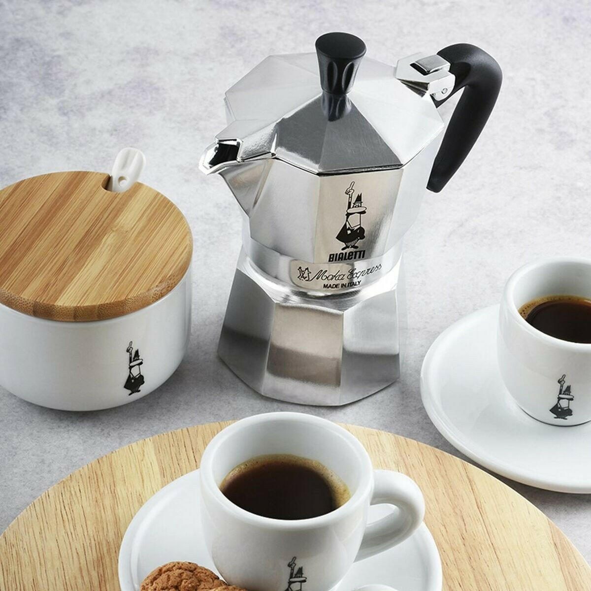 Cafetera Italiana Bialetti Moka Express Plateado Aluminio Metal 60 ml 1 Taza  Comprati.