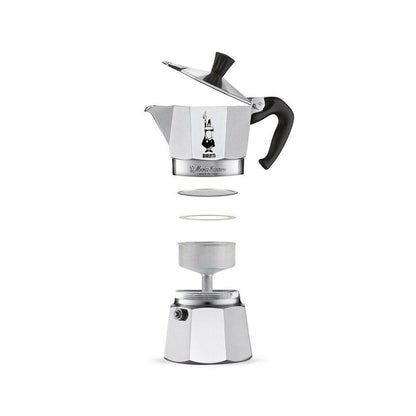 Cafetera Italiana Bialetti Moka Express Plateado Aluminio Metal 60 ml 1 Taza  Comprati.