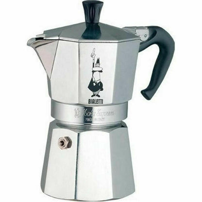 Cafetera Italiana Bialetti 990001164 Aluminio 4 Tazas 0,23 l  Comprati.